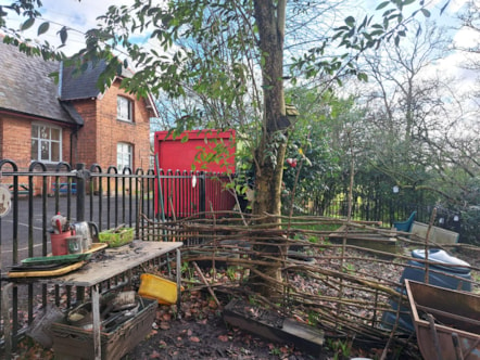 Gardening tools at Howick Church of England Primary School.jpg