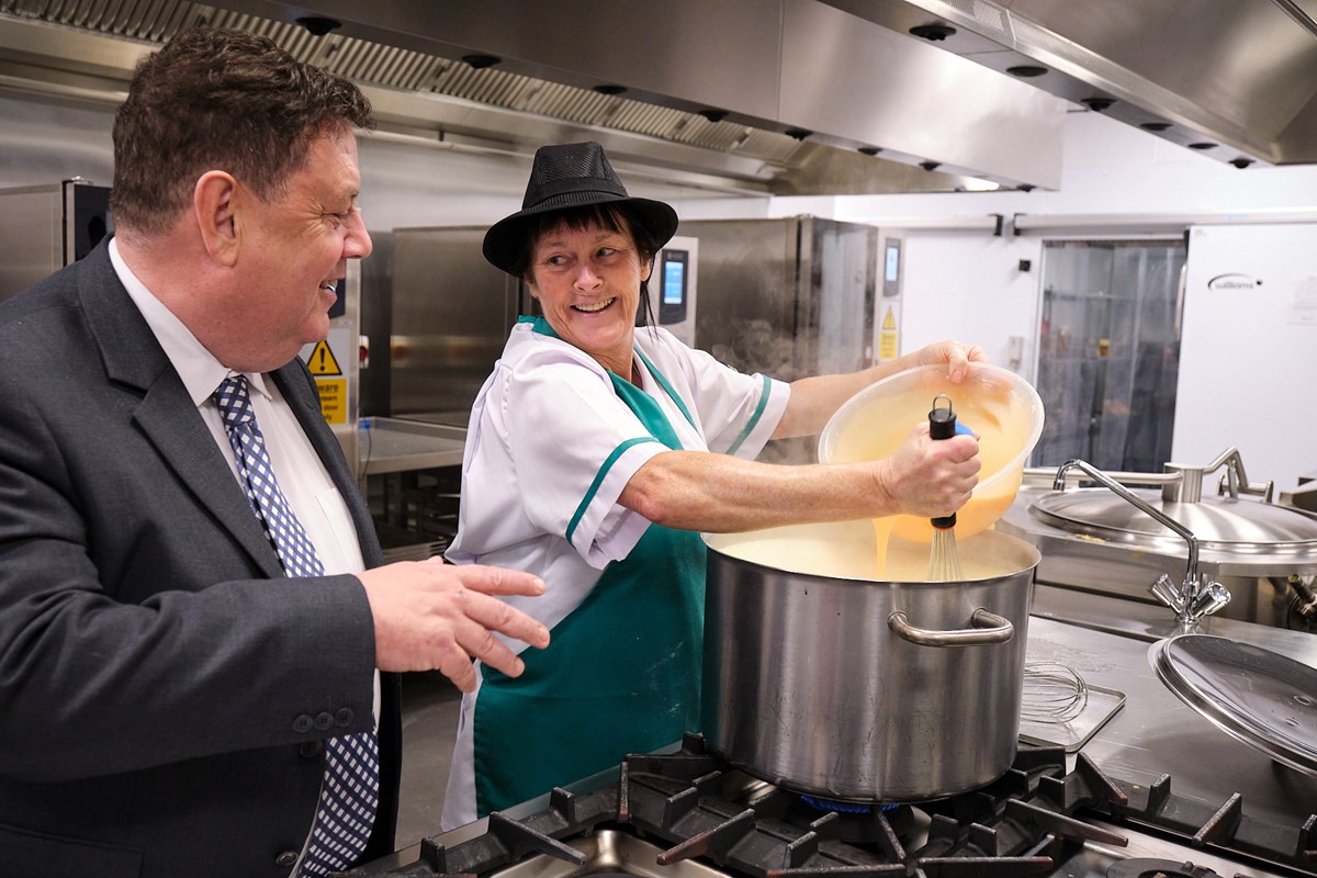 Cllr Reid hoping to sample the custard