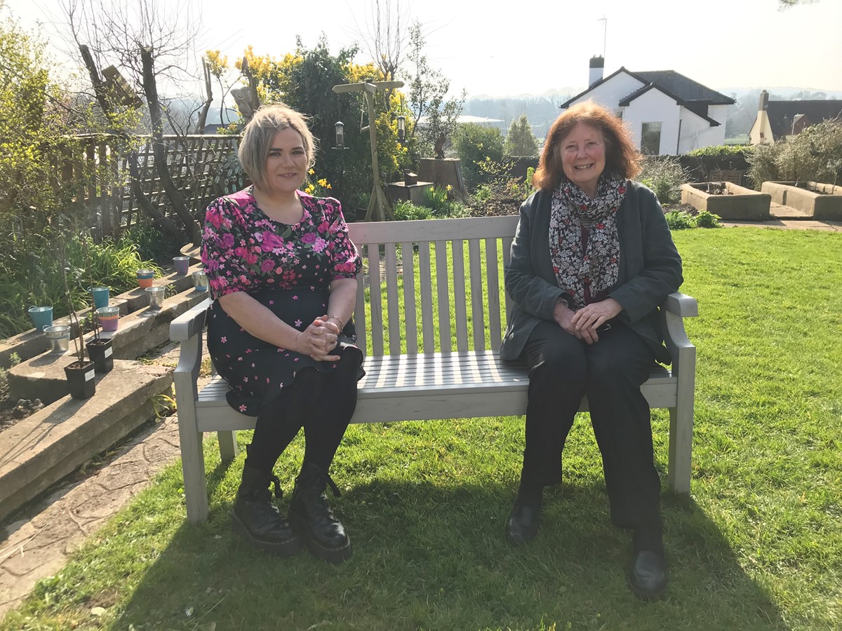 Deputy Minister Julie Morgan with Marie Jones