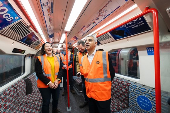 TfL Image - Sadiq Khan, Mayor of London on the tube