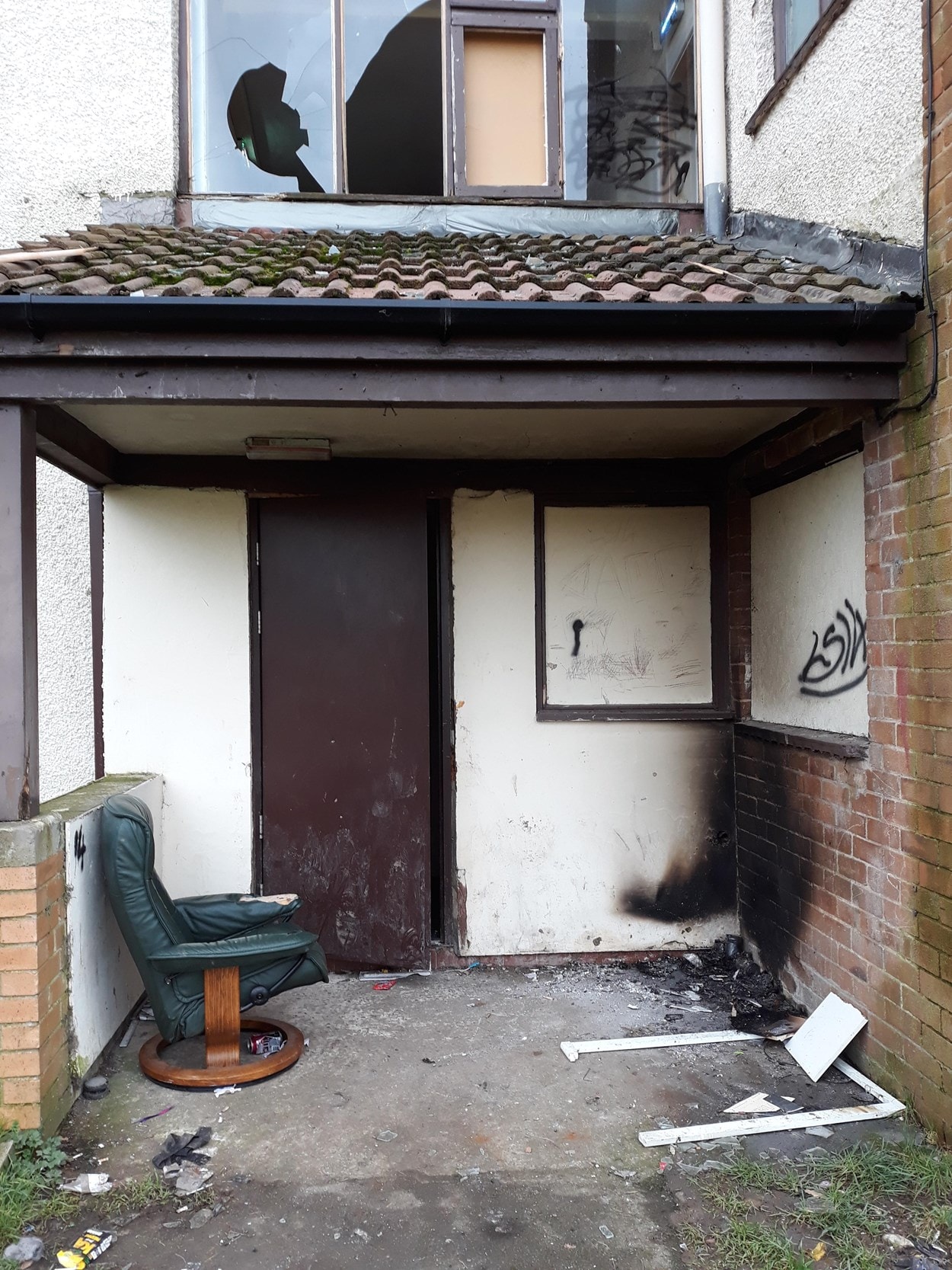 Kingsdale 6: An archive image of the Kingsdale Court flats complex in the Seacroft area of Leeds.