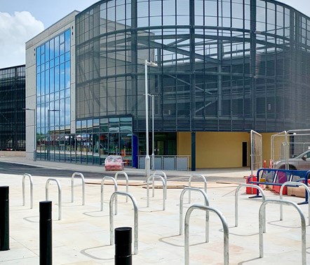 Taunton cycle parking and MSCP entrance