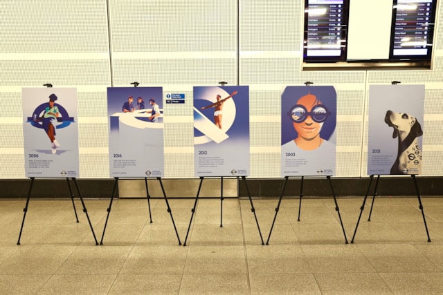 TfL Image - TfL 25 Posters on display