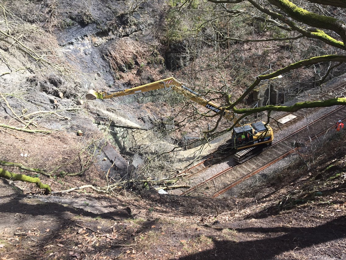Leeds to Ilkley line to undergo repairs after landslip closes tunnel: Repairs underway at Springs Tunnel