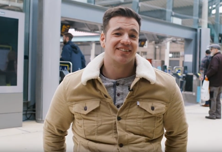 Nathan Stevens at Swansea station