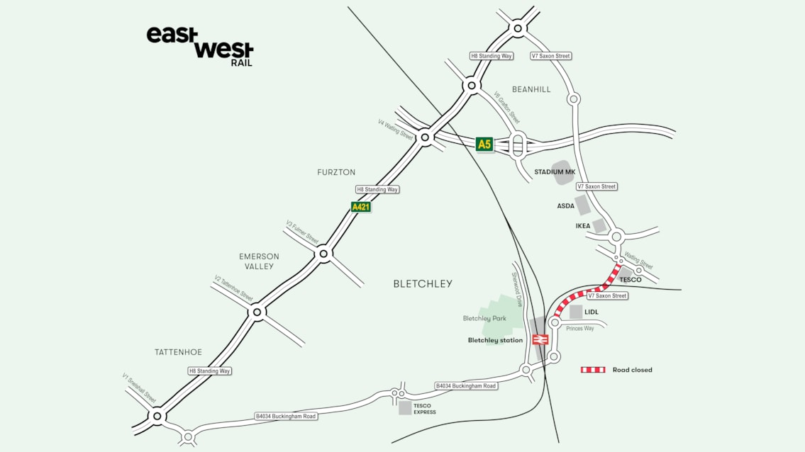 Saxon Street diversionary route - January 2026
