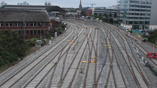 View of upgraded track at Bristol East Junction