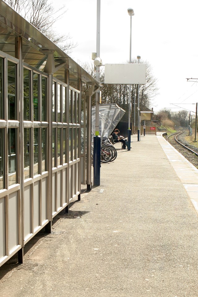 St Albans Abbey: The platform at St Albans Abbey station. Currently there is a significant height gap between the platform and trains, making access difficult.