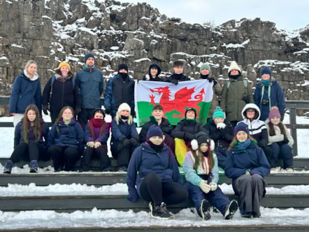 Pembrokeshire young people on a Taith funded trip to Iceland
