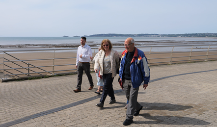 Deputy Minister for Social Services Julie Morgan on the Swansea Ageing Well Walking Session