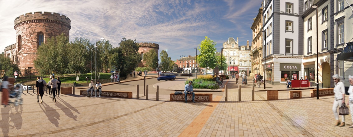 A CGI redering of the Carlisle station gateway courtesy of Cumberland Council