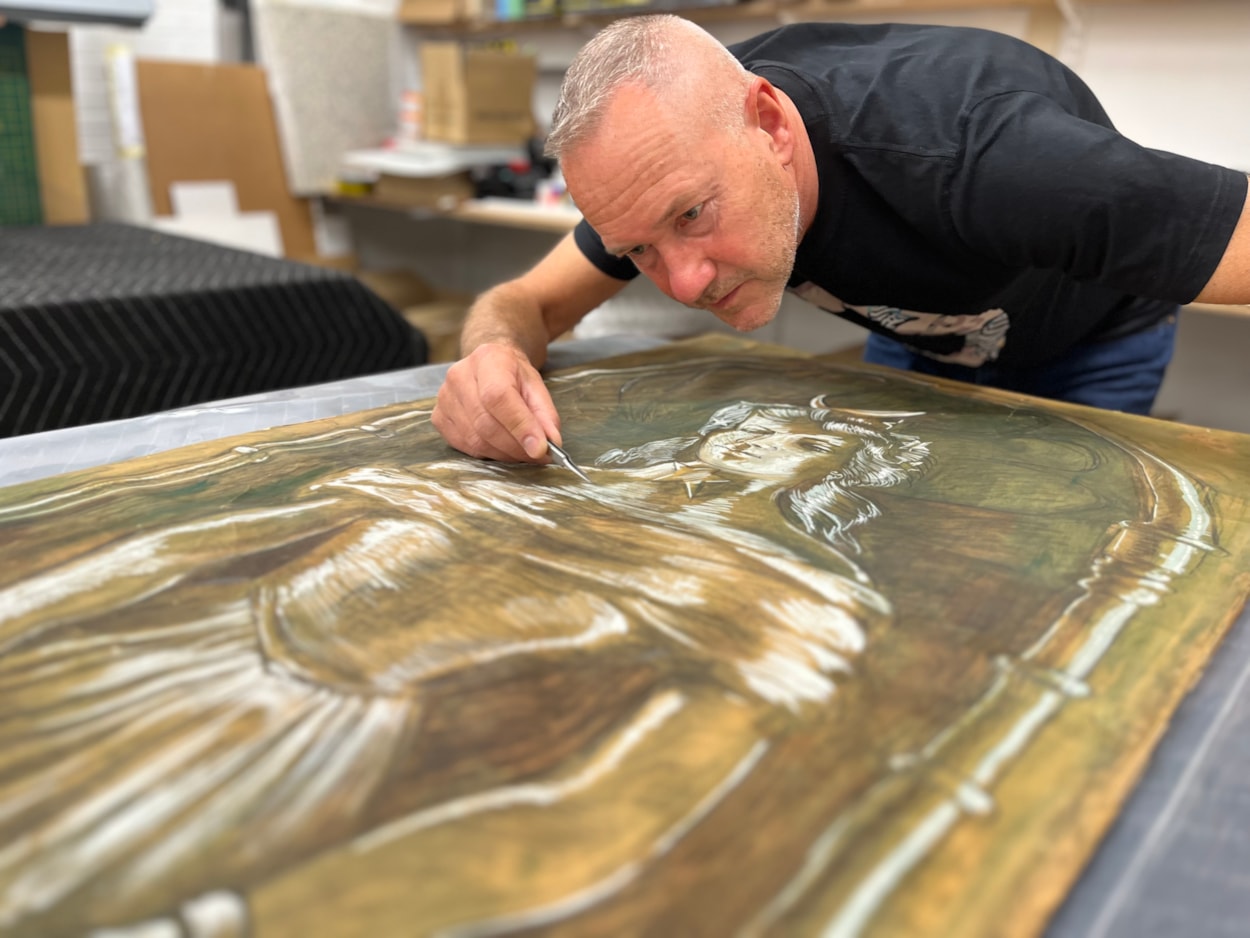 Goddess of Night: The romantic tribute Goddess of Night, by artist Quentin Bell is part of a new exhibition exploring different portrayals of women over the past 400 years, after it was the subject of a careful restoration project by specialist paper conservator James Caverhill.