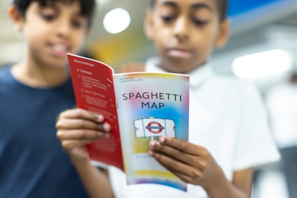 Art on the Underground launches Spaghetti Map, a children’s art map for the summer holidays: Credit Spaghetti Map, 2026, Photo Benedict Johnson
