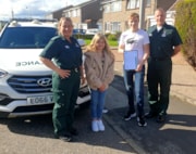 Valerie with Evie, Alfie, Keith Jensen 