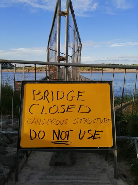 Lossie bridge old sign