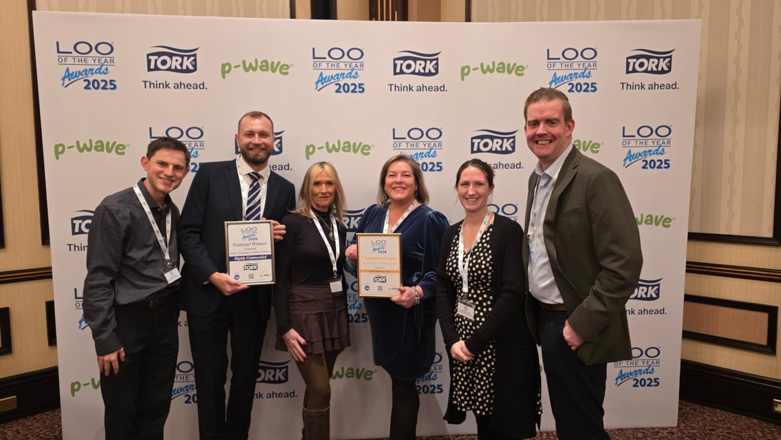 Paddington station team with Loo of the Year awards