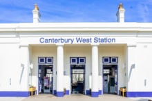 Canterbury West station following repainting