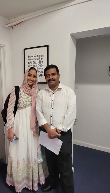 Siji Salimkutty and his daughter who is a medical student at Cardiff University
