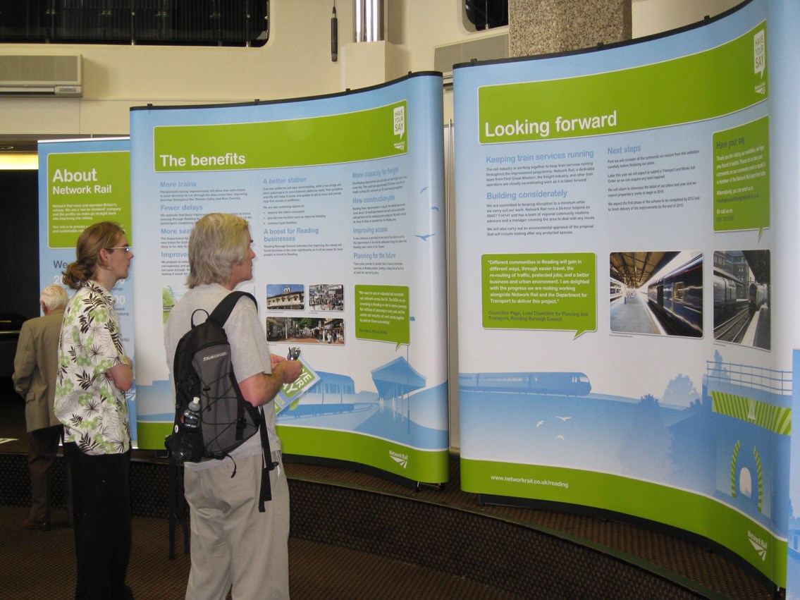 Public have their say at the exhibition: Improving the railway in Reading