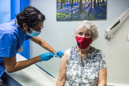 Josephine Casey, the first Hackney residents to get the vaccine. It is hoped that young people will speak to their older relatives about getting the vaccine as a result of new lessons. 