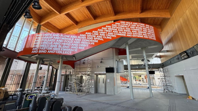 ‘Together We’ public artwork installed at Cambridge’s newest station: Anglia Cambridge South artwork 1