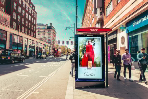 TfL Image - Bus sheler advert