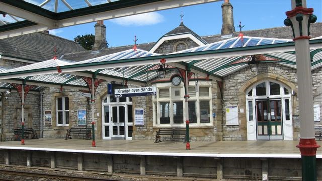 Grange station canopies after refurbishment