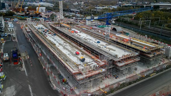 Curzon 3 Viaduct decks after concrete pour