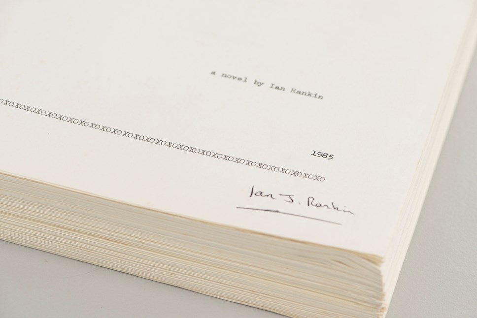 The manuscript of Knots & Crosses, 1985.