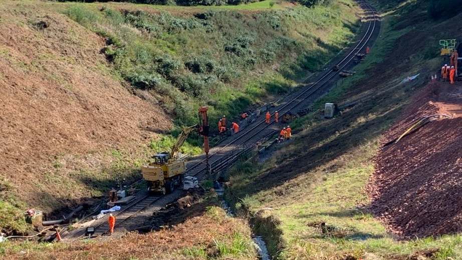 Railway between Axminster and Salisbury set to close for 21 days next month to allow Network Rail to complete vital reliability upgrades: Engineers working by Honiton Tunnel