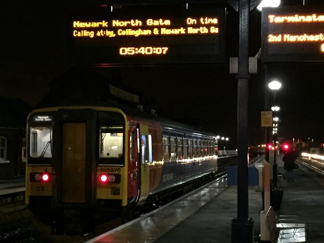 The first train service from Cleethorpes to Newark Northgate following the £100m resignalling project