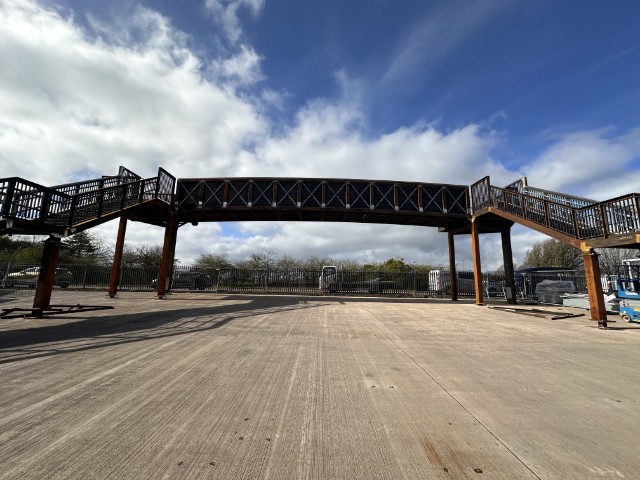 Take a look at Dumfries station’s new £3.6m footbridge after trial assembly is completed: Dumfries Bridge Trial Build 2