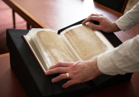 The original manuscript of the Book of the Dean of Lismore (16th century), written in the hand of James MacGregor. The manuscript was inscribed into the UNESCO Memory of the World register in 2018.