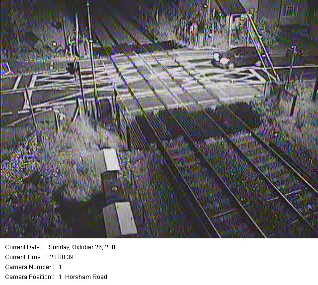 MOTORIST PROSECUTED FOR RUNNING RISK AT LEVEL CROSSING: Level Crossing Prosecution - Horsham Road, Crawley - Oct 08b