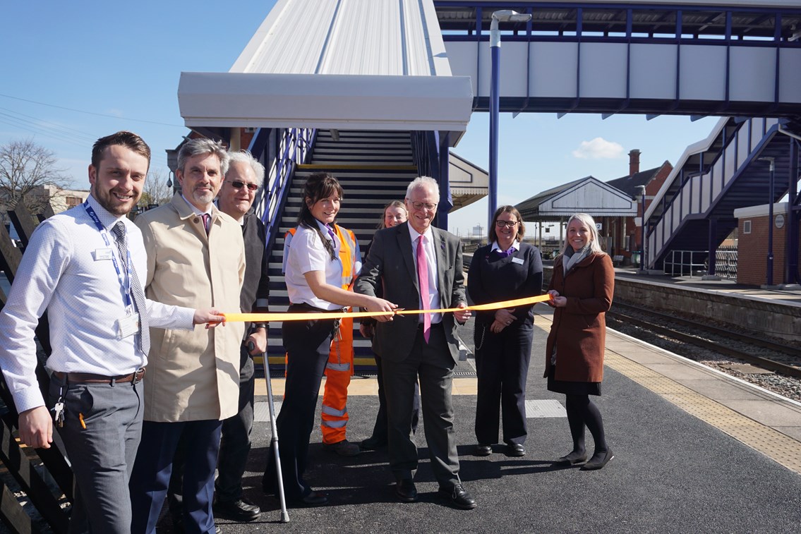 Major project to improve accessibility at Lincolnshire railway station completed: Scunthorpe station celebrates a new accessible bridge with Nic Dakin MP