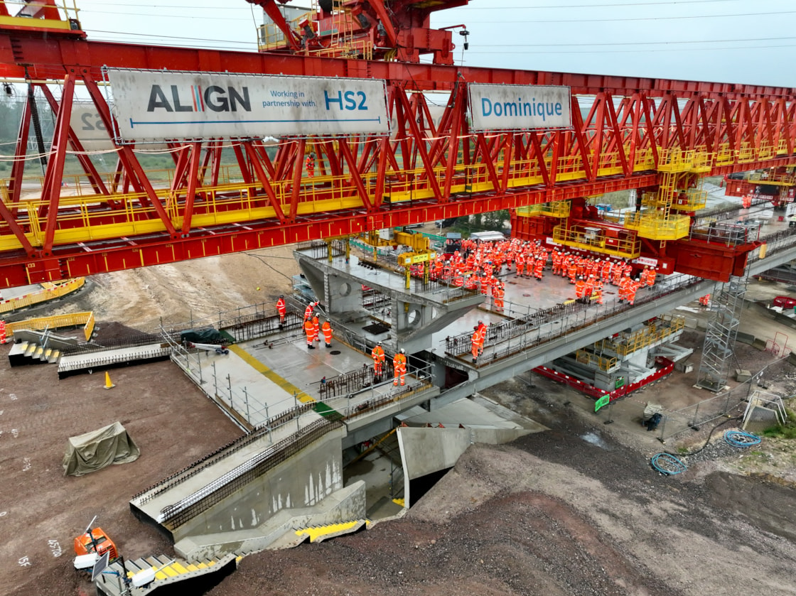 240905 Final deck segment of Colne Valley viaduct installed DJI 0745