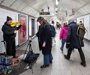 TfL Image - Dmitri van Zwanenberg busking - credit Eleanor Bentall & TfL: TfL Image - Dmitri van Zwanenberg busking - credit Eleanor Bentall & TfL