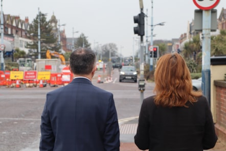 Councillor Aidy Riggott and Councillor Karen Buckley enjoyed a tour of key areas in the project (1)