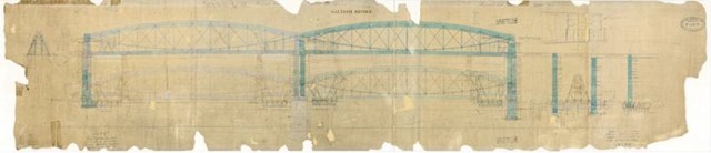 Original blueprint of the Royal Albert bridge by Brunel