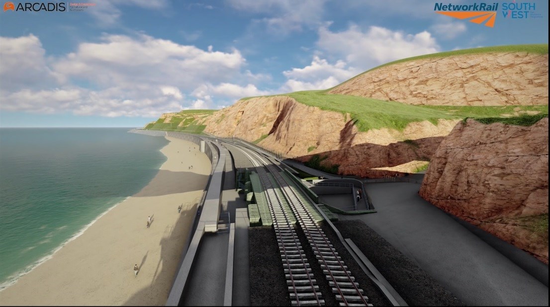 Network Rail unveils updated plan to protect vital south west rail line bordered by steep cliffs and the sea: A view from Parsons Tunnel