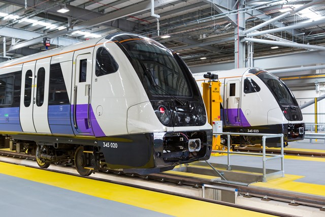 TfL Image - Elizabeth line trains at Old Oak Common depot