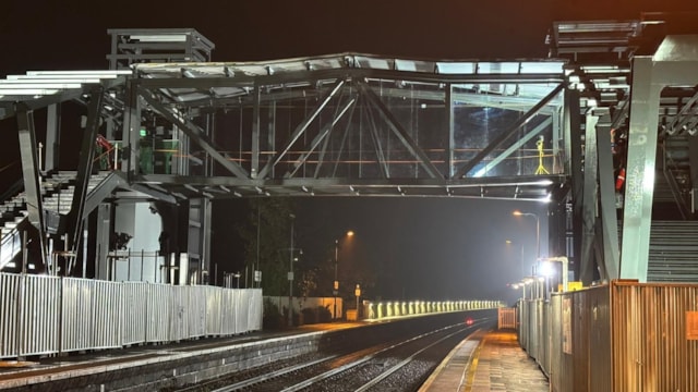 Major milestone reached in improving accessibility at Abergavenny station: The main span for the new accessible footbridge a Abergavenny has been installed. September 2024