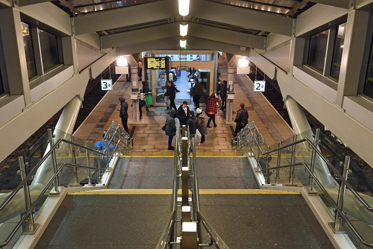 Upgrade to stairs and platform at Derby station