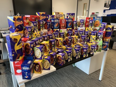 TPE staff have collected 130 chocolate eggs for Mustard Tree (1)