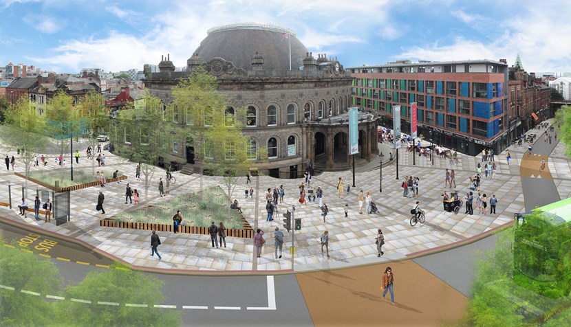 Transformation work to start around the Corn Exchange as new visuals and plans are released showing how the area could look: RF18-540-PS-25-View 11.02-Corn Exchange