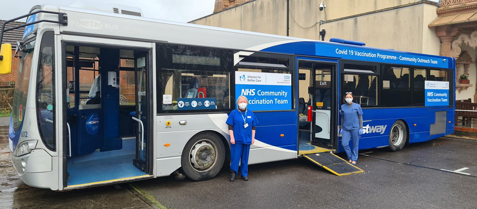 Metrobus' mobile vaccination bus