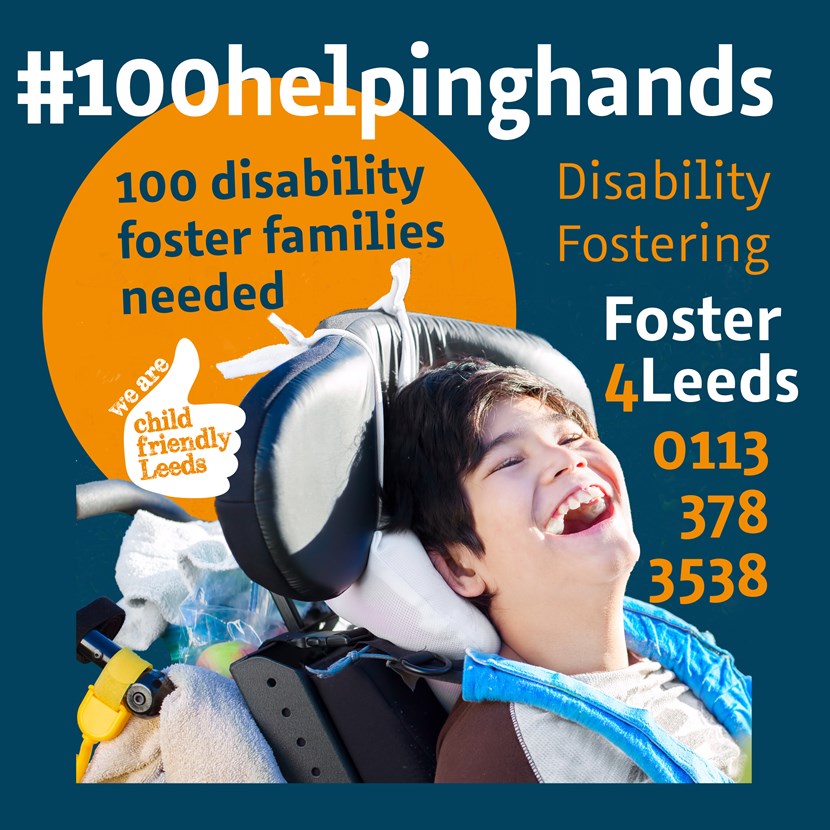 More disability foster carers are needed in Leeds: socialmediaanytime100helpinghands-179664.jpg