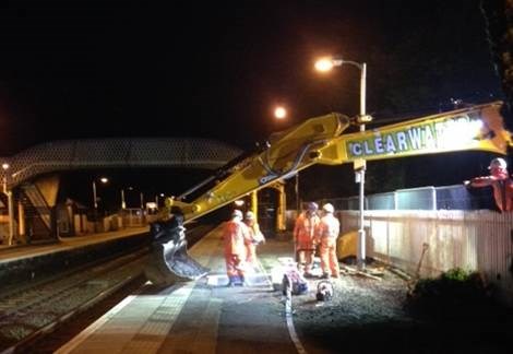 Platform work at West Calder station: Platform lengths will be extended at West Calder station as part of the wider electrification of the line