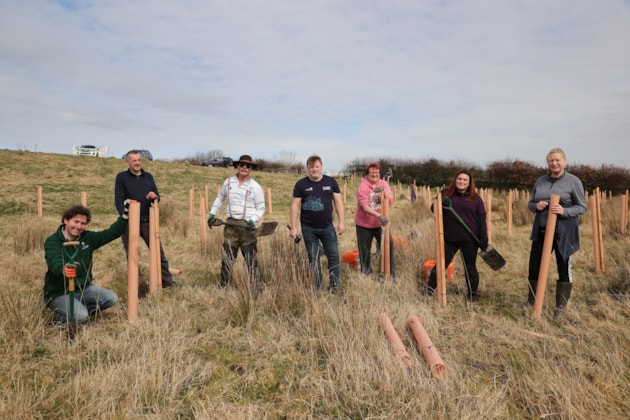 Volunteers tree planting © Dumfries & Galloway Woodlands