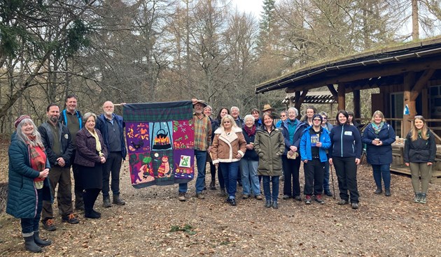 Public Health Minister Maree Todd at an event organised by the Highland Green Health Partnership at Evanton Woods near Dingwall to mark Social Prescribing Week (c) NHS Highland
